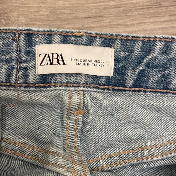 Zara TRF High Waist Light Blue Wide Legged Jeans Sz 0/25 - Picture 4 of 4